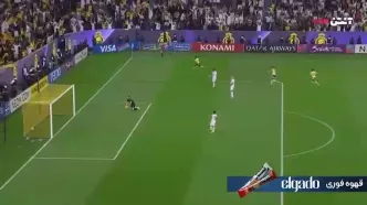 گل اول النصر توسط جان دوران در دقیقه 9/ النصر 1 - 0 استقلال