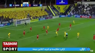 گل اول التعاون به تراکتور توسط موسی بارو