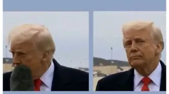 برخورد میکروفون به صورت ترامپ جنجالی شد