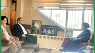 دیدار نوروزی مدیرعامل سازمان منطقه آزاد ارس با آیت‌الله سیدمحمدتقی آل‌هاشم