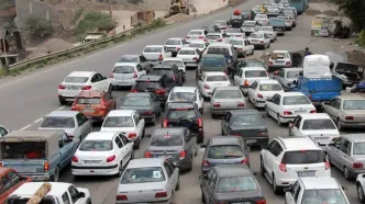 ترافیک ۱۰ کیلومتری در جاده چالوس؛ تردد خودرویی در هراز سنگین است