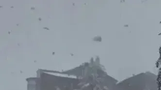 برف سنگین بهاری در سوئیس