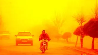 آسمان غرب کشور نارنجی شد!