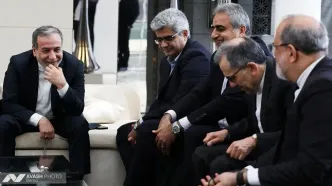 هیات مذاکره کننده ایران پیش از آغاز دور سوم مذاکرات ایران و آمریکا در عمان