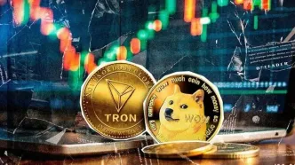 دوج‌کوین ترون را از سر راه برداشت / صعود DOGE به جمع ۸ رمزارز برتر بازار!