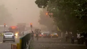 سرعت طوفان تهران به ۱۰۸ کیلومتر بر ساعت رسید