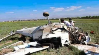 تصاویر حادثه سقوط هواپیما در قزوین ؛ وضعیت سرنشینان + جزئیات