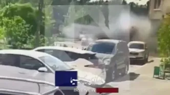 لحظه کشته شدن مقام ارتش روسیه در انفجار خودرو