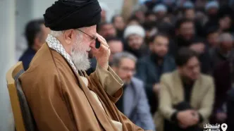 تصاویر مجلس عزاداری سالروز شهادت امام جعفر صادق (ع) با حضور رهبر انقلاب