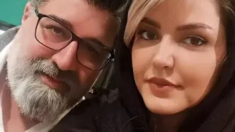 سلفی زیبای مهدی یغمایی و همسرش در لباس سفید