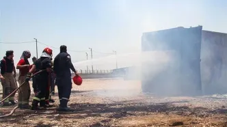 پایان عملیات ملی مقابله با حریق گسترده در اسکله شهید رجایی