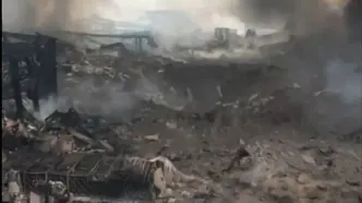 تصویر منتشر شده از گودال محل انفجار در بندر شهید رجایی بندرعباس/ ویدئو