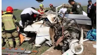 اعلام جزئیات حادثه سقوط هواپیمای آموزشی در قزوین+ فیلم