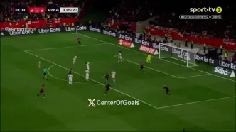 گل سوم بارسلونا به رئال مادرید با شلیک کونده