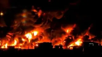 ببینید | مجددا آتش در محوطه کانتینری بندر شهید رجایی شعله‌ور شد
