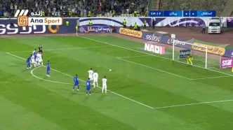 گل اول استقلال به پیکان توسط رامین رضاییان