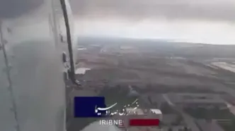 عملیات اطفای حریق بالگرد نیروی دریایی سپاه در بندر شهید رجایی  + فیلم