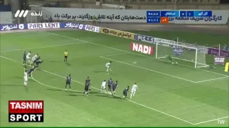 گل اول استقلال به گل‌گهر توسط رامین رضاییان