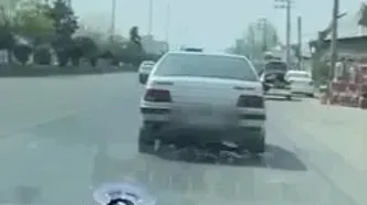 توقیف خودروی پژو ۴۰۵ به دلیل حرکات نمایشی و آلودگی صوتی در قائم‌شهر