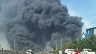 ببینید | تصویر جدید و شوکه‌کننده از لحظه انفجار بندر شهید رجایی