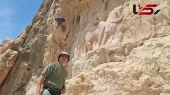 وقتی طناب کوه‌نوردان جای داربست میراث را برای حفاظت از نقش برجسته شاپور می‌گیرد