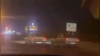 ببینید | توقیف خودروی پیکان به دلیل حرکات مخاطره‌آمیز