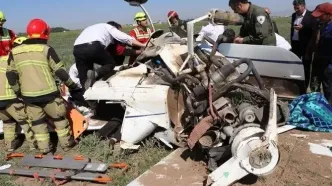 سقوط بالگرد آموزشی در فرودگاه قزوین
