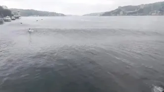 دریای مرمره در هنگام زلزله ۶.۲ ریشتری استانبول، ترکیه