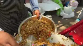 ببینید؛ غذای خیابانی در هند؛ پخت چوله کولچه در هاریانا؛ غذای محبوب هندی ها