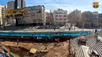 فیلم نگاهی به پیشرفت پروژه نیوکمپ بارسلونا