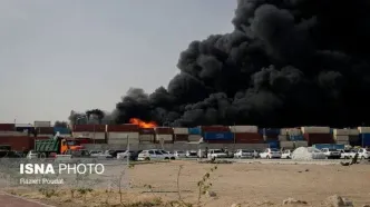 آتش دوباره در بندر شهید رجایی شعله‌ور شد