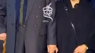 قاب عاشقانه داریوش ارجمند و همسرش در مراسم افتتاحیه سریال «ناریا»