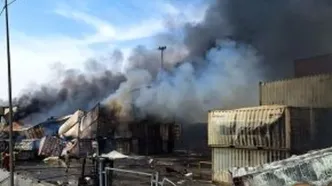 اولین ویدئو از کانون انفجارها در بندر رجایی