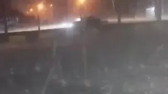 فیلم بارش شدید تگرگ در شهر ایلام