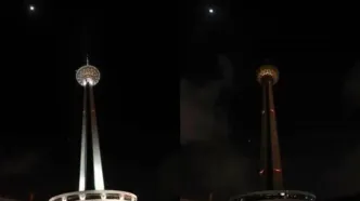خاموشی چراغ‌های برج میلاد به نشانه همدردی با هم‌وطنان بندر عباسی