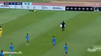 حمله خطرناک زنبورها به یک بازی فوتبال