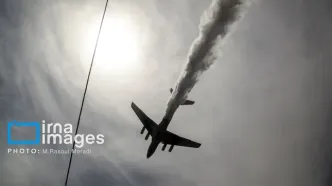 پرواز هواپیمای ایلوشین سپاه بر سر آتش بندر