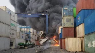 محموله‌ای که در بندر رجایی دچار حریق شد هنوز به گمرک اظهار نشده بود