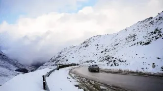 ویدئویی از بارش سنگین برف بهاری در سلماس