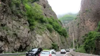 ترافیک سنگین در محور کرج - چالوس