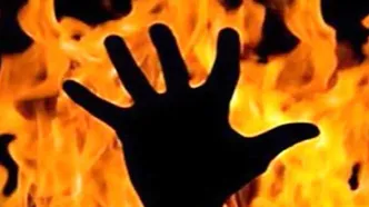 خودسوزی دختر جوان در لباس عروسی