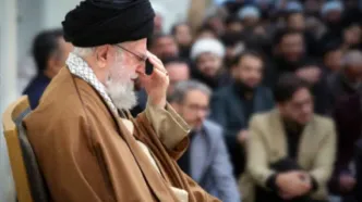 مراسم عزاداری شهادت امام جعفر صادق (ع) با حضور رهبر انقلاب + عکس