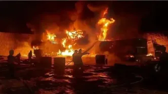 آتش سوزی در شهرک محمود آباد قم
