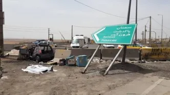تصادف مرگبار در جاده خاوران/ دو کشته در برخورد خودروی سواری با نیوجرسی