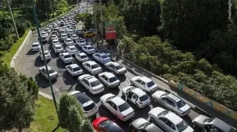 ترافیک سنگین در آزادراه تهران - کرج