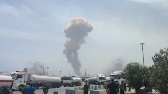 ببینید | نمای هوایی از آخرین وضعیت محل حادثه در اسکله شهید رجایی بندرعباس