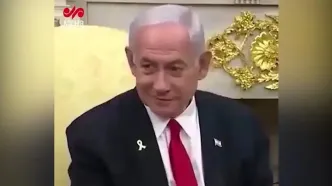 چهره نتانیاهو پس از اینکه ترامپ گفت «در حال مذاکره با ایران هستیم»، سوژه کاربران شبکه‌های اجتماعی شد + فیلم