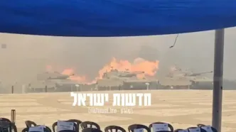 تانک‌های ارتش اسرائیل در محاصره آتش + فیلم