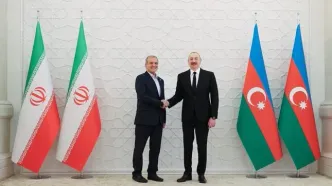ببینید | پزشکیان در جمهوری آذربایجان: حس می‌کنم در تبریز هستم