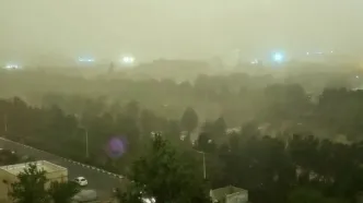 وضعیت عجیبی که طوفان امروز در تهران به بار آورد